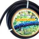 5/8 inch Round Rubber Garden Soaker Hose 25 FTHeavy Duty Water Soaker Hoses Drip Hose irrigation hose for Vegetable Gardens, Flower Beds, Lawns, and Plants (25FT)