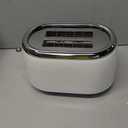 MELLERHOME Retro Toaster 2 Slice, 7 Browning Levels, 3 Functions (Reheat, Defrost, Cancel), Removable Crumb Tray, Under Base Cord Storage, White Toaster Kitchen Appliances