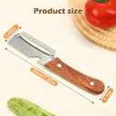 2PCS Multifunctional Vegetable Peeler, 2-in-1 Multifunctional Stainless Steel Peeler, Zero Snag Wooden Peeler, Potato Fruit Pumpkins Kitchen Peelers with Bottle Opener