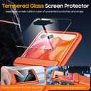 CENMASO for Motorola Razr+ Plus 2025 Case/Razr + Plus 2024 Case with Hinge Protection & Built-in Screen Protector & Magnetic Ring Stand, Slim Rugged Shockproof Phone Case for Razr + 2025/2024-Orange
