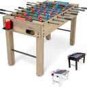 GoSports 48 Inch Game Room Size Foosball Table - Black, Oak, or White - Includes 4 Balls and 2 Cup Holders
