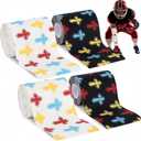 Geiserailie 4 Rolls 40ft Christian Cross Athletic Sports Wrap Sweatproof Wrist Tape Baseball 2" X 10ft Religion Jesus Faith Cross Football Turf Tape Soccer for Christian Athletes Easter Gifts