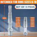 Ring Stretcher Tool Kit for Ring Sizes 6-10 Ring Expander for Gold, Silver & Soft Metals | Durable & Portable with Mandrel and Expander Rod | Easy-to-Use Sizing Tool for Jewelry at Home or Pro Use