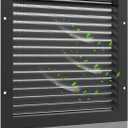 12" X 18" Aluminum Gable Vent,Metal Attic Vents with Screen,Stylish Design Return Air Grill,Enhance Air Circulation,Perfect for Storage Shed/Home Attic/Garage/Sidewall/Ceiling(Black), Vent Openings: 10" x 16"