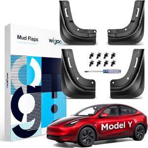 2025 New Tesla Model Y Accessories Mud Flaps [Stay Clean, Protect Paint] All Weather Splash Guards, for Tesla Model Y 2020~2025, Thicker Upgrade Version