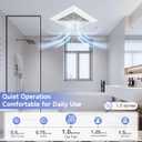 Fanspex Bathroom Ceiling Exhaust Fan, 11.4" Panel Household Bath Vent Ventilation Fan with 1.0 Sones Quiet Operation, 110 CFM