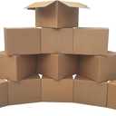 Amazon Basics Cardboard Moving Boxes for Packing and Shipping, Large Size, 20" x 20" x 15", Brown, 12-Pack