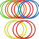 Libima Obstacle Course Ring Set Exercise Hoop Large Hoop Plastic Toys Playground Toys for Gymnastics Practice Party Games Educational Activities Holiday Decor, 5 Colors(12 Pcs,18.9 Inch)