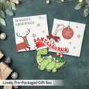 9 x Cute Dinosaur Ornaments 2025, Funny Animal Gifts for Men and Women, Wooden Ornaments for Christmas Decorations, Dinosaur Gifts for Adults, Boys, Girls, Teens, Friends, Family