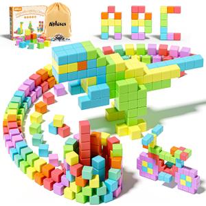 42PCS Magnetic Blocks Set, Magnet Building Cubes for Toddlers, Travel Sensory Autism Preschool Montessori Toys for 3 4 5 6 7 8 Year Old, Birthday Girls Boys Gifts