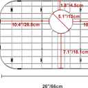 Kitchen Sink Grid and Sink Protectors, Stainless Steel Sink Grids for Bottom of Kitchen Sink Rear Drain with Corner Radius, Stainless Steel 26" x 14"