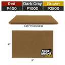 Flex 6-Pack Scuff Pads 6x9  Non-Woven Abrasive Hand Pads with Silicon Carbide for Sanding, Paint Color Blend, Surface Prep  Automotive, Auto Body, Woodworking (Brown)