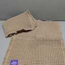 MIULEE Set of 2 Waffle Bathroom Rugs, Boho Bath Rugs Non Slip Washable, Super Absorbent Bath Mats, Ultra Soft Rubber Backed Shower Mats for Bathroom Floor, Tub and Shower, Brown, 17x24 Inch