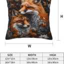 Art Deco William Morris Abstract Vintage Floral Fox Pillow Throw Pillowcase Decoration Throw Pillowcase Abstract Cushion Cover Sofa Office Outdoor Home 18x18 inches Set of 1