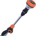 Watering Wand for Garden Hose (18.5") - Heavy Duty Stainless Steel Sprayer Nozzle Wand with 8 Patterns Water Flow, Adjustable 180 Rotating Head for Plant Care | Sprinkler Wand with Thumb Flow Control