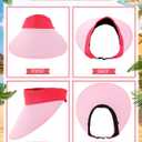 Unittype 6 Pcs Sun Visor Hats for Women, Wide Brim Sun Visor Hat Large Wide Hat Bulk UV Protective Golf Beach Sport Cap