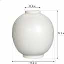 White Ceramic Vase, 12.5 Inch