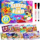 Search and Find Books for Kids 3-8 - 22 Travel Games for Car and Airplane, Preschool Learning Activities, Road Trip Activities for Toddlers, Birthday Gift for Kids