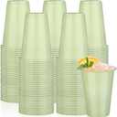 Kochorie 50 Pack Disposable Plastic Cups 16 Oz Solid Color Drinking Cups Party Supplies Strong and Sturdy Drinkware Cup For Birthday, Wedding, Baby Shower, Gender Reveal Party & Daily Use, Sage Green, Small