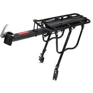 Amarine Made Bike Rear Rack 110 Lbs Capacity Aluminum Alloy or Iron Bicycle Rear Rack Adjustable Pannier Bike Luggage Cargo Rack Quick Release Bicycle Carrier Racks (Al Half Quick Release)