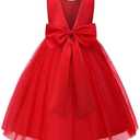 JerrisApparel Flower Girls Dress Wedding Satin Dresses Princess Birthday Party Prom Ball Gown, 160