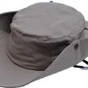Foldable Wide Brim Mens Sun Hats, UV Protection Hat, Cowboy Hat, Gift for Men and Women (One Size, Pla)