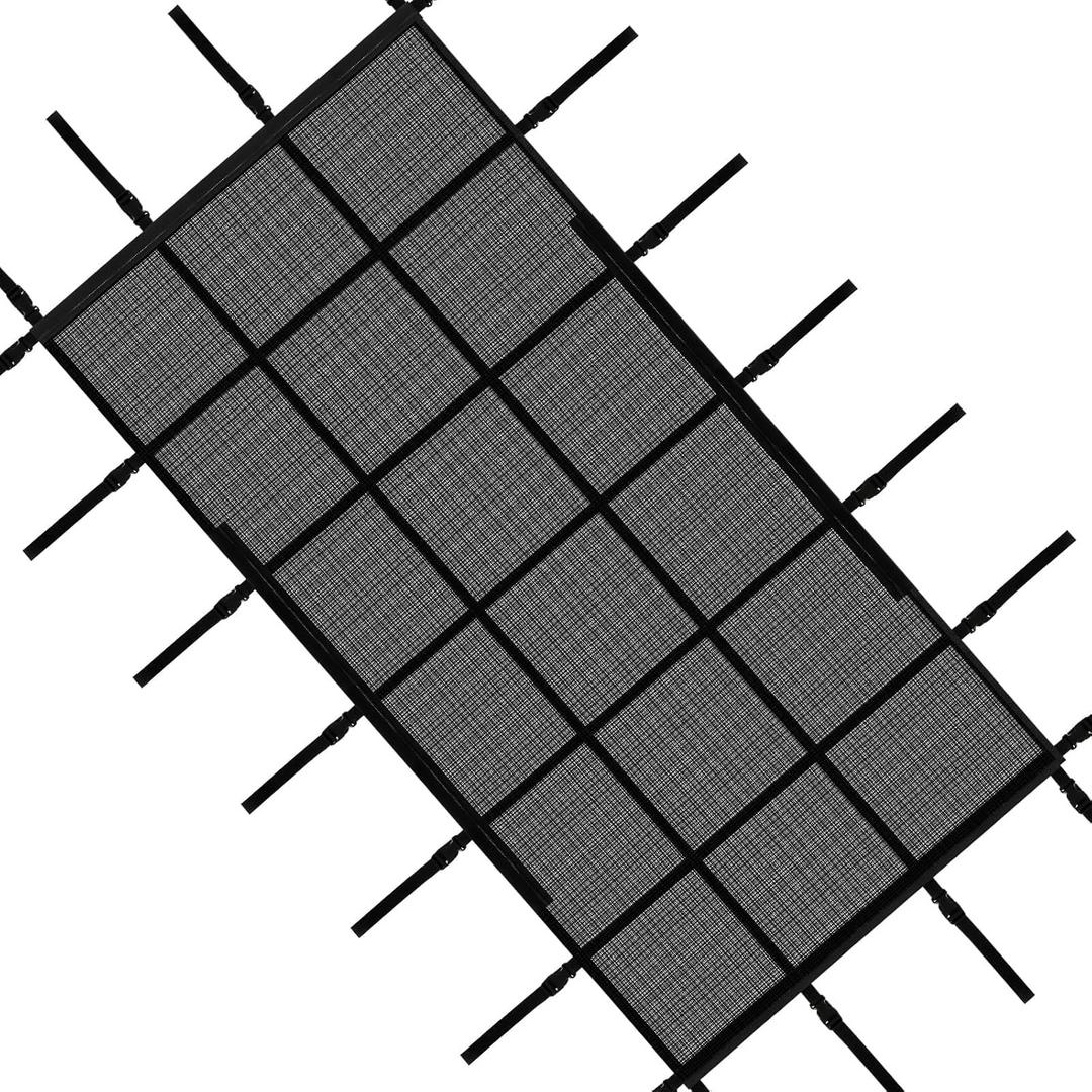 118" x 59" Boat Lift Canopy Storage Net - Creates Storage Area Under The Boat Lift Canopy, Double Layer Mesh Organizer Net with Zipper for Store Life Jackets, Fishing Rods