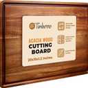 Acacia Wood Cutting Board - Large Thick Edge Grain Wooden Chopping Boards for Kitchen, Giant XL Organic Hardwood Carving Block for Raw Meat, Natural Butcher Blocks with Deep Juice Well