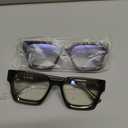 livho Oversized Eyewear Frame for Woman and Men - Rectangle Fashion Glasses for Computer, Chic Preppy Frame