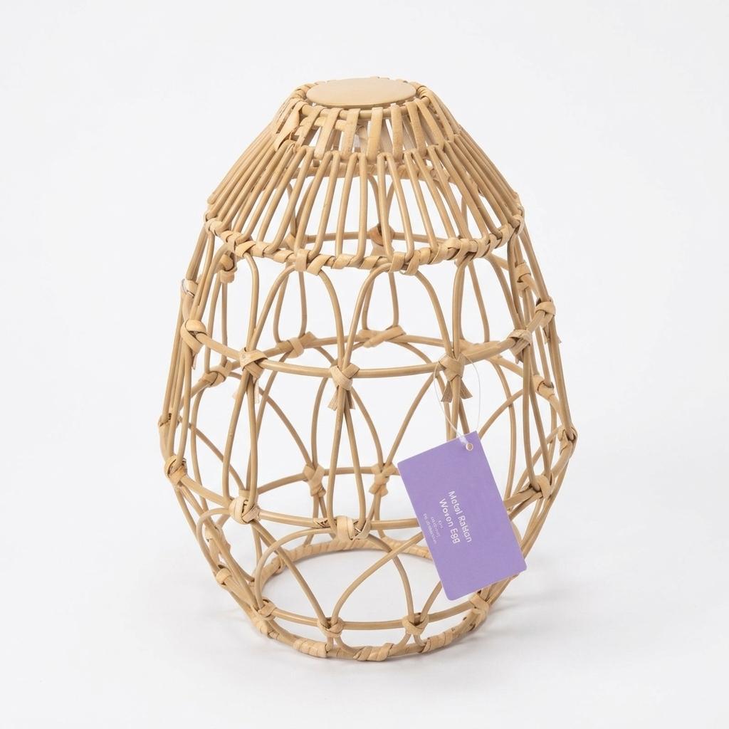 Metal Rattan Woven Egg