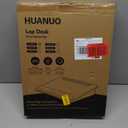 HUANUO Lap Laptop Desk - Portable Lap Desk with Pillow Cushion, Fits up to 17 inch Laptop, with Anti-Slip Strip & Storage Function for Home Office Students Use as Computer Laptop Stand, HNLD28WN