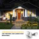 LUTEC 6222W 3500 Lumen 32 Watt 28 LED Dual-Head Floodlight Outdoor, Full Metal Design, Waterproof Exterior Security Wall Light for Patio, Garden, Yard-White