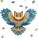 Wooden Puzzles for Adults  Owl 200 Piece Jigsaw Puzzles with Unique Shape -Challenging Puzzle Perfect for Game Nights, Ideal Creative Gift Ideas/Perfect Home Decor/Wall Art