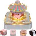 3D Calendar 2025, Time Piece Calendar 2025, Creative 3D Memo Pad With LED Lights, Desktop Decoration Gift for Kids Women Friends (Carousel)