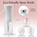 Kitsch Continuous Spray Bottle for Hair  Fine Mist Water Mister & Water Spray Bottle  Recycled Hair Spray Bottle  Spray Bottles for Cleaning, Styling, Plants & More  White, 150ml