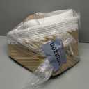 OIAHOMY 90L Blanket Basket for Living Room, Large Basket 23" x 23" x 13" with Handle, Laundry Hamper for Blankets, Pillows, Toy Storage for Kids, Dogs - Yellow & White