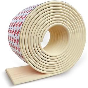 PUSHUJIA Edge and Corner Guards with Strong Adhesive Extra Thick Baby Proofing Furniture Protector for Table Desk Bed Cabinets Child Safety for Home and Nursery (Beige White, 16.4 Feet)