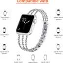 fastgo Silver Compatible with Apple Watch Band for Women 44mm 45mm 49mm Ultra 40mm 41mm 38mm, Cool Chains Metal bracelet Stainless Steel Wristband for IWatch SE Series 9 8 7 6 5 4 3 2 1