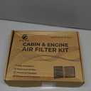 Engine Air Filter&Cabin Air Filter Combo Pack-Compatible with Jeep Grand Cherokee 2022 2023 2024 2025,Grand Cherokee L 2021-2025 NOT compatible with Grand Cherokee 2021 &Cherokee WK 2022