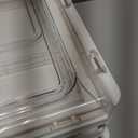 Kmiectse Clear Storage Bins with Lids - 4 Tier Plastic Bins with Wheels, Stackable Storage Bin, Closet Organizers Box for Bedroom, Living Room, 23 QT Folding Box with Magnetic door (White)