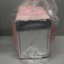 CUTIEWORLD Skincare Fridge With Dimmable LED Light Mirror, 4L Makeup Mini Fridge for Bedroom, Car, Office & Dorm, Cooler & Warmer, Portable Small Refrigerator for Cosmetics, Skin Care and Food, Pink