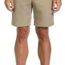 Grand Slam Men's 9" Flat Front Golf Short with Expandable Waistband, Lightweight Stretch Fabric, Moisture-Wicking, Chinchilla, 34