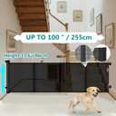 8 x Retractable Baby Gate,Mesh Baby Gate or Mesh Dog Gate,34" Tall,Extends up to 100" Wide,Child Safety Gate for Doorways, Stairs, Hallways, Indoor or Outdoor