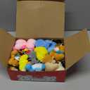 28 Packs Valentines Day Gifts for Kids Girls Boys with Valentines Stuffed Animal Keychain Valentine Cards for Kids Classroom Exchange Gifts Mini Animal Plush Toys Valentines Party Favor School Prizes