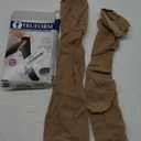 Truform Sheer Compression Stockings, 15-20 mmHg, Women's Knee High Length, Open Toe, 20 Denier, Beige, Large