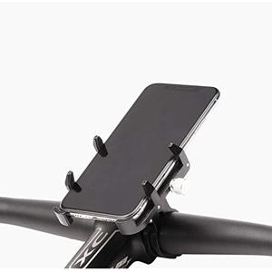 GUB PRO1 Universal Alloy Bike Cell Phone Holder Aluminum Bicycle Handlebar Phone Support for 3.5-6.2inch Bike Bracket Mount (Black)