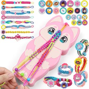 GAMZOO Friendship Bracelet Making Kit - Perfect Crafts and Gifts for Girls Aged 6-12 - Fun and Creative Birthday Present for Kids 8 9 10 11 - String Bracelets Maker Craft (medium)