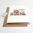 12 x Happy New Home Card for New House Congratulations and Housewarming Card with Envelope