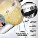 GOTHAM STEEL 8 Qt Stainless Steel Stock Pot Multipurpose Pasta Pot, 8 Quarts