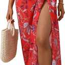 Eicolorte Womens Beach Cover Up Chiffon Sheer Bikini Beach Swimsuit Coverup Sarong Pareo Wraps for Women